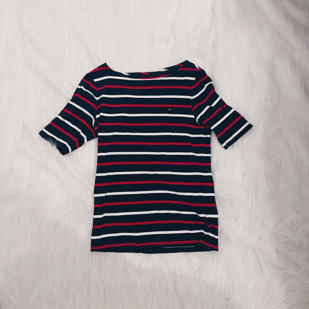 Tommy Hilfiger Striped Boatneck Top